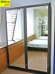 Шкаф-кровать трансформер с зеркалами с художественным рисунком